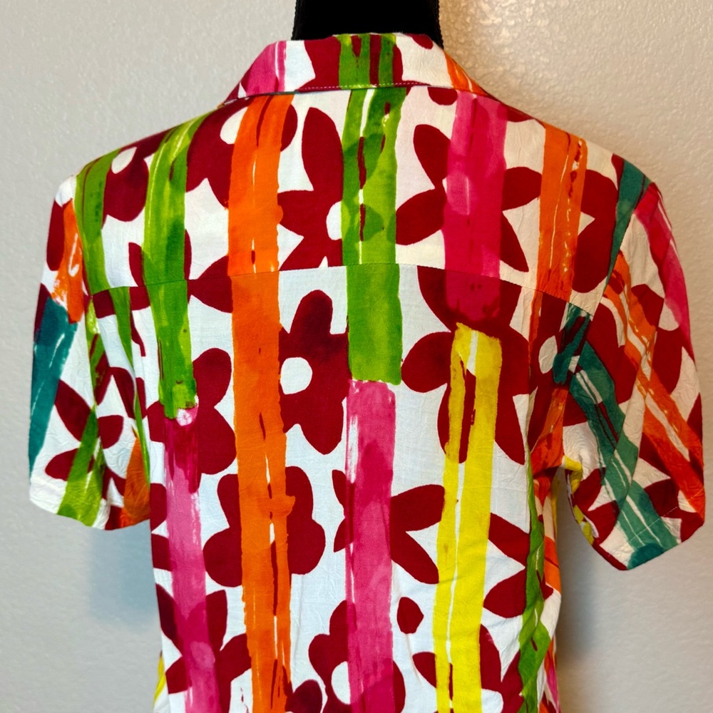 Jams World Valerian Print Button Up Top Multicolor Size Small - Picture 9 of 16